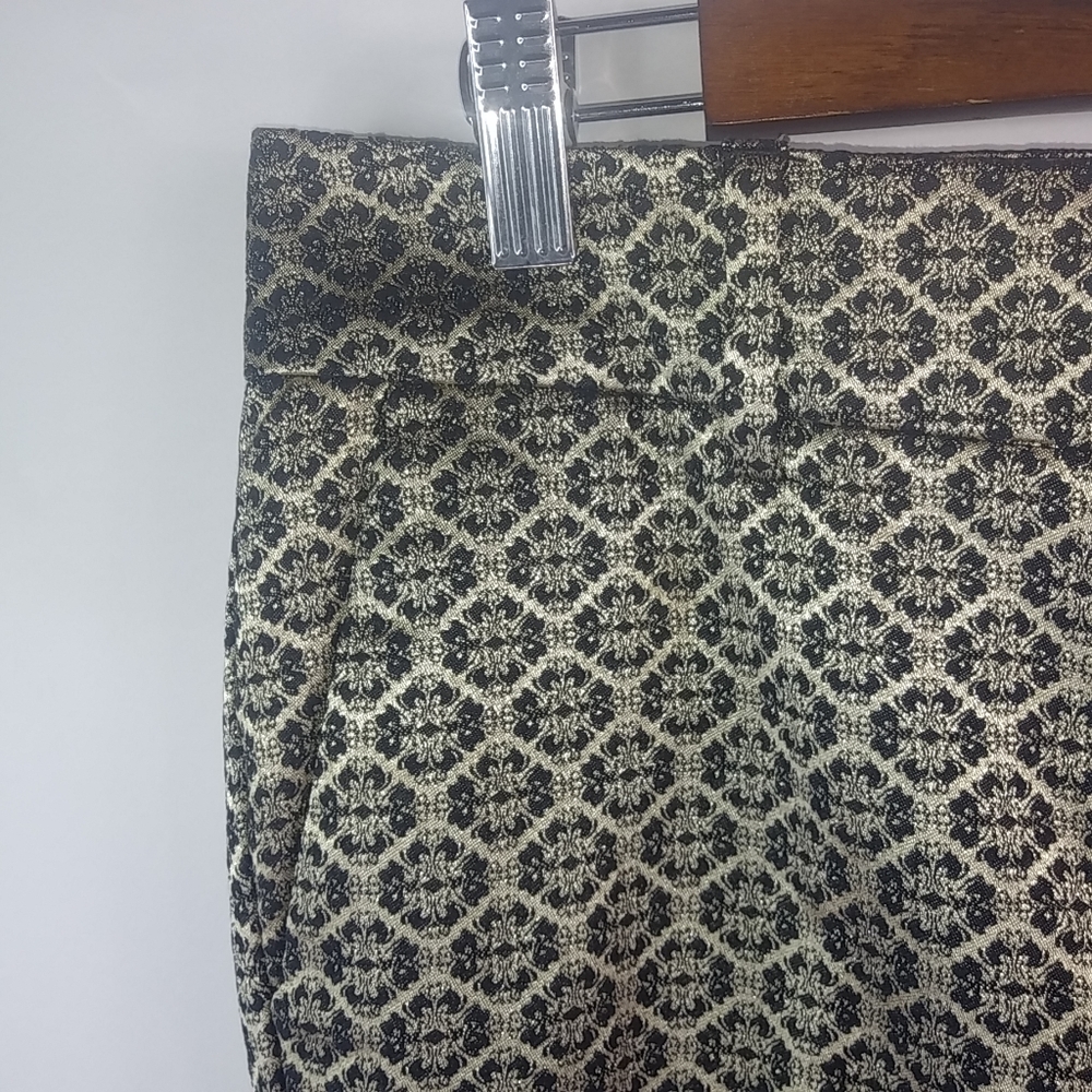 Ann Taylor 4 Black Gold Cigarette Pants - Picture 5 of 7